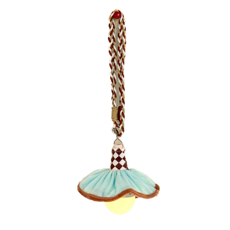 Modern Art Deco Fabric Rechargeable Bell-Skirt LED Hanging Pendant Light Night Light For Bedside Dorm Room