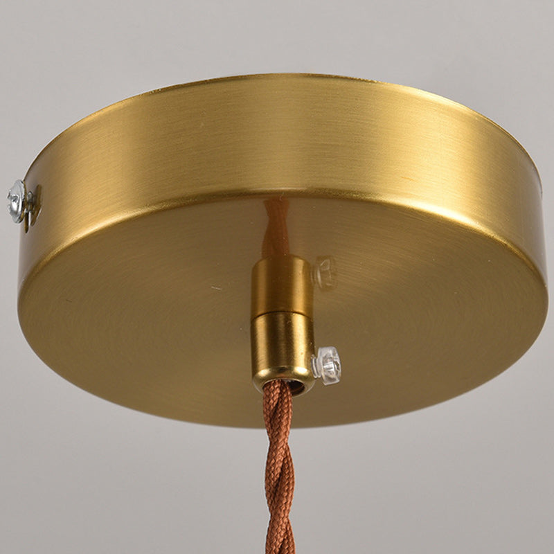 Contemporary Boho Weaving Rope Cotton Thread Dome Tassel 1-Light Pendant Light For Dining Room