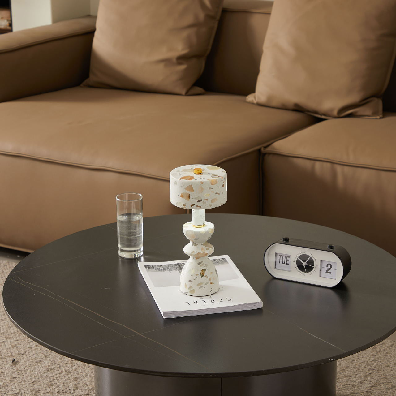 Modern Minimalist Aluminum Marble USB LED Table Lamp