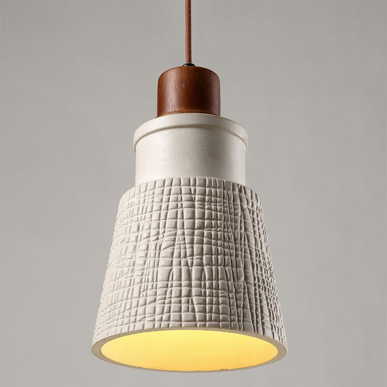 مصباح معلق خشبي أسطواني ياباني تقليدي، مصباح واحد لغرفة المعيشة