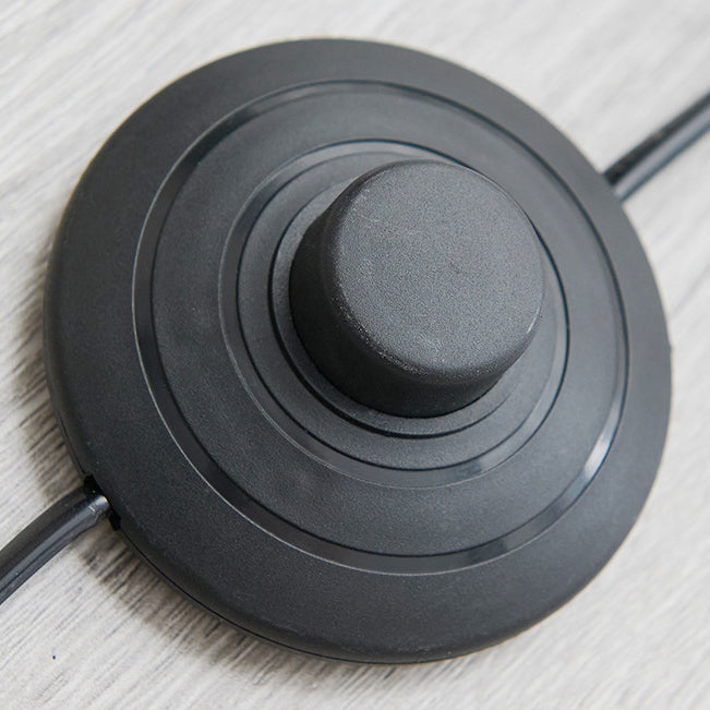 Contemporary Retro Drum Fabric Iron 1-Light Standing Floor Lamp For Living Room