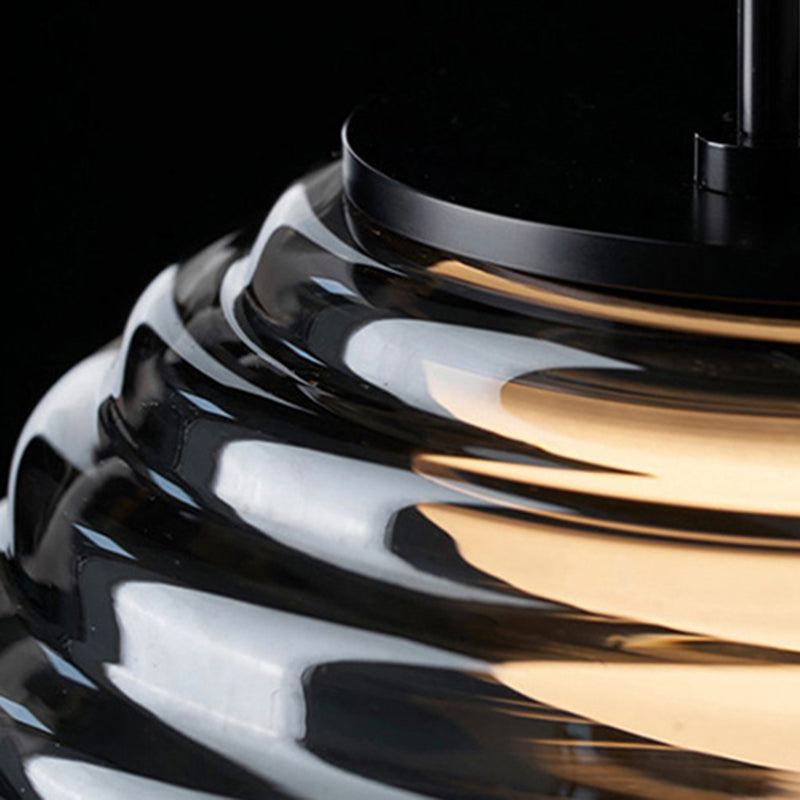 Modern Minimalist Globe Steel Glass LED Pendant Light For Living Room