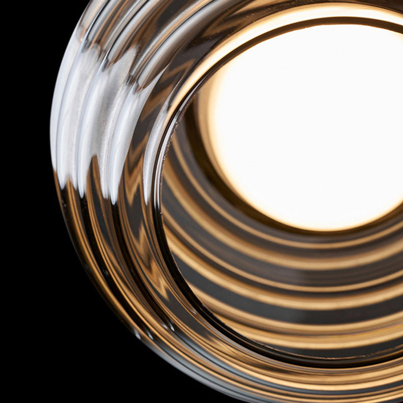 Modern Minimalist Globe Steel Glass LED Pendant Light For Living Room