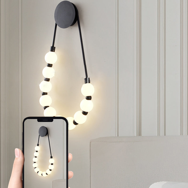 مصباح حائط LED بيضاوي الشكل من الأكريليك بتصميم عصري بسيط لغرفة المعيشة