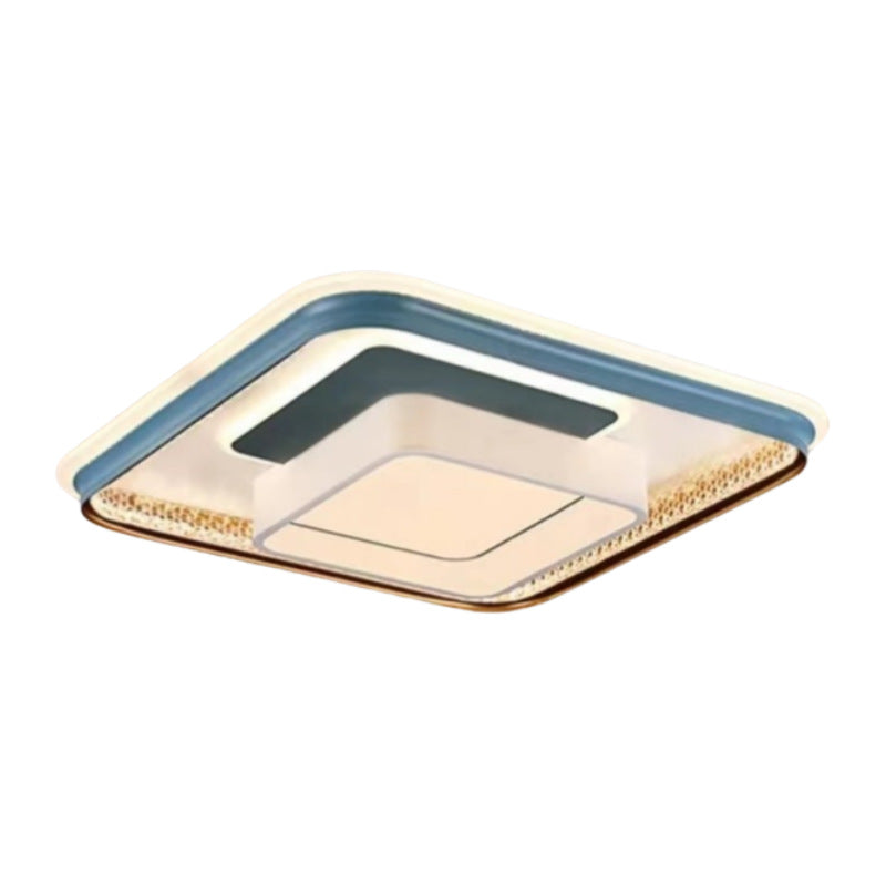 مصباح سقف LED مربع الشكل مصنوع من الحديد والأكريليك بتصميم عصري بسيط لغرفة المعيشة