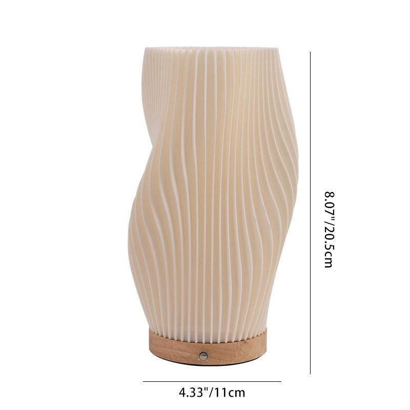 Modern Art Deco Column Plastic LED Table Lamp For Living Room