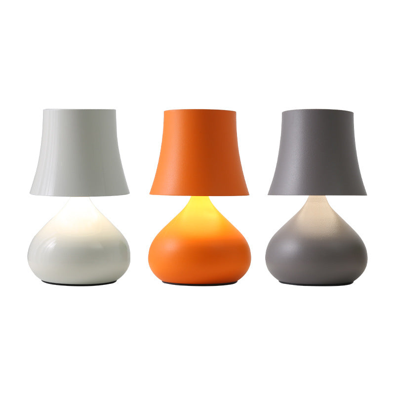 Contemporary Creative Drum Aluminum LED Table Lamp For Living Room