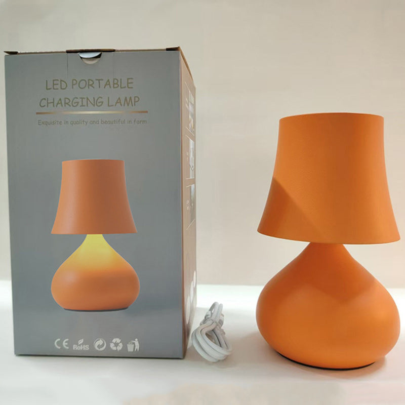 Contemporary Creative Drum Aluminum LED Table Lamp For Living Room