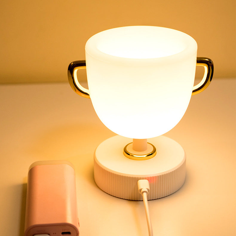 Contemporary Creative Cup Plastic LED Table Lamp For Living Room