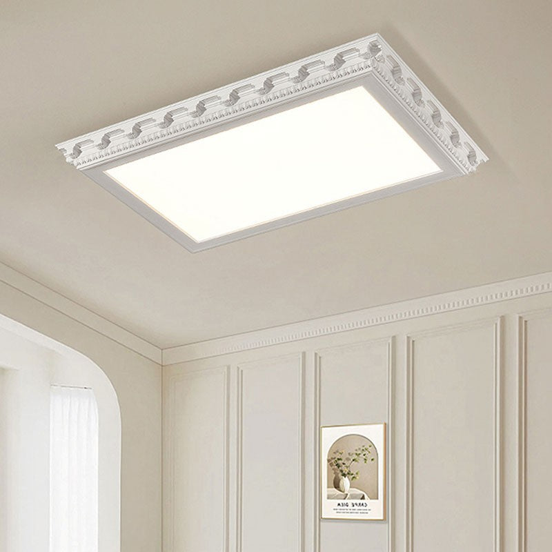 مصباح سقف LED فرنسي تقليدي مصنوع من الراتنج والأكريليك لغرفة المعيشة