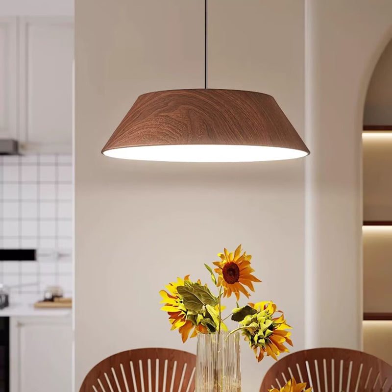 Traditional Rustic Flying Saucer-shaped Iron Acrylic LED Pendant Light For Dining Room
