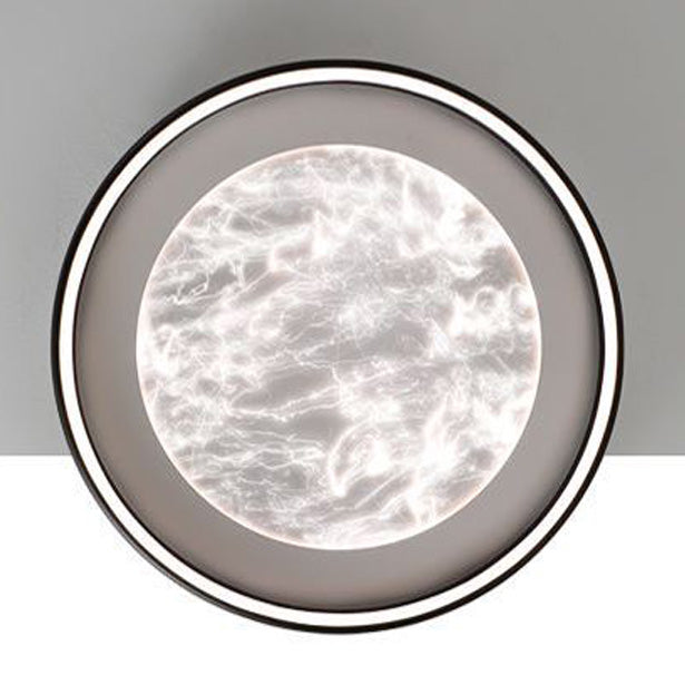 Modern Minimalist Round Cloud Iron Acrylic LED Flush Mount Ceiling Light For Bedroom