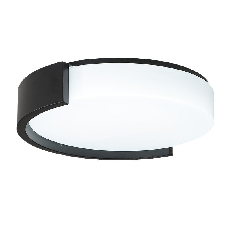 Modern Minimalist Cylindrical Iron Acrylic LED Flush Mount Ceiling Light For Bedroom