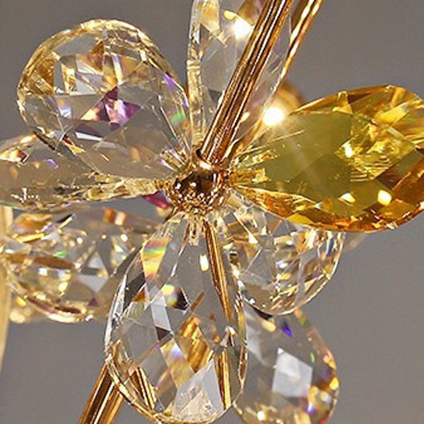 Contemporary Luxury Spherical Dandelion-shaped Iron Crystal LED Chandelier For Living Room