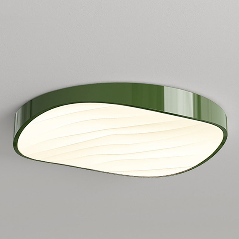 Modern Minimalist Cylindrical Rectangular Iron Acrylic LED Flush Mount Ceiling Light For Bedroom