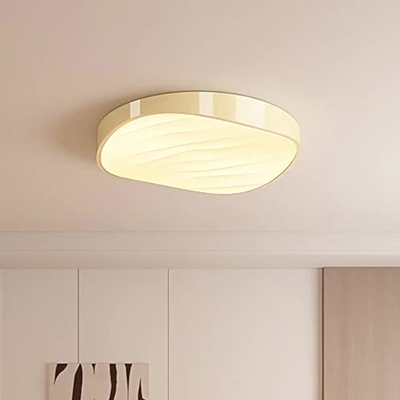 Modern Minimalist Cylindrical Rectangular Iron Acrylic LED Flush Mount Ceiling Light For Bedroom