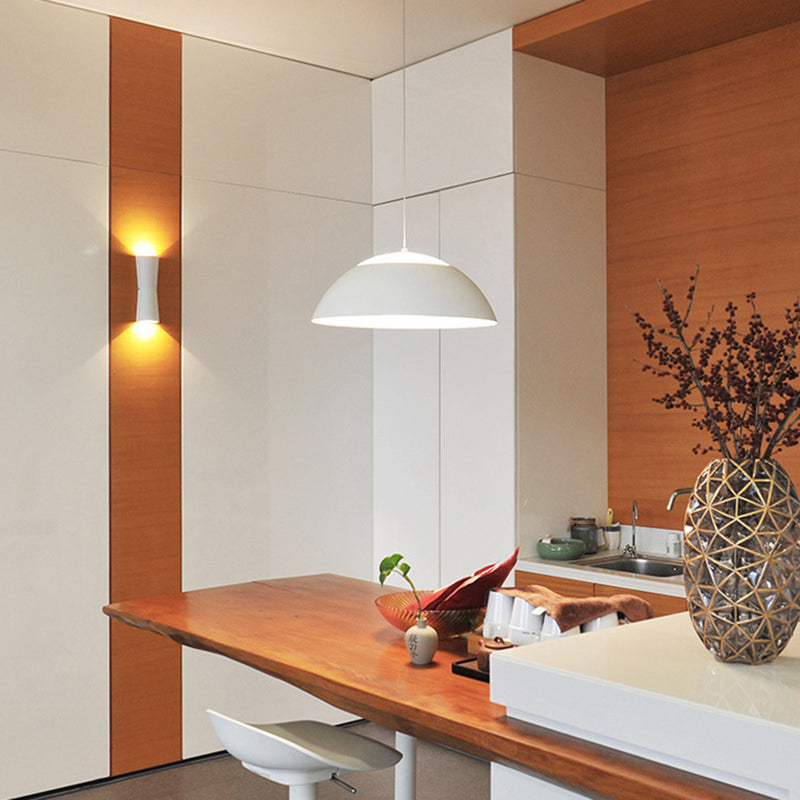 Modern Minimalist Outdoor Waterproof Round Cylindrical Glass Iron LED Wall Scone Lamp For Garden