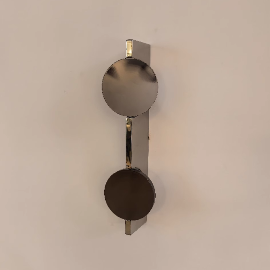 Contemporary Creative Rectangular Round Ripple Light Aluminum Stainless Steel Wall Sconce Lamp For Living Room
