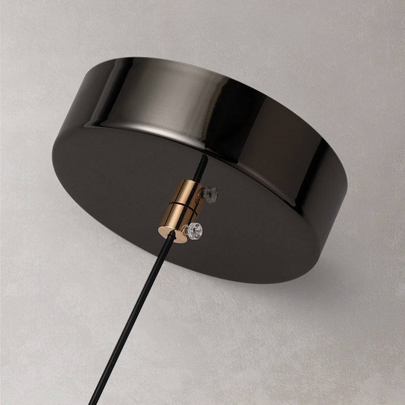 Modern Minimalist Irregular Oval Hardware Crystal LED Pendant Light For Bedroom