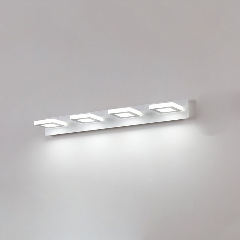 Modern Minimalist Rectangle Round Square Iron Acrylic LED Vanity Light Wall Sconce Lamp For Bathroom