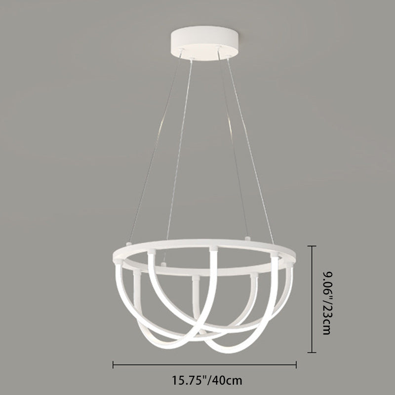 ثريا LED من الألومنيوم والسيليكون بتصميم عصري بسيط على شكل خط طويل غير منتظم لغرفة المعيشة