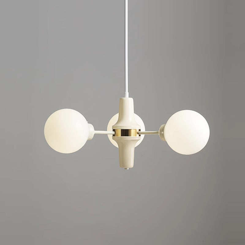 Modern Minimalist Branch Orb Iron Frame Glass Shade 3/5/8 Light Chandelier For Living Room