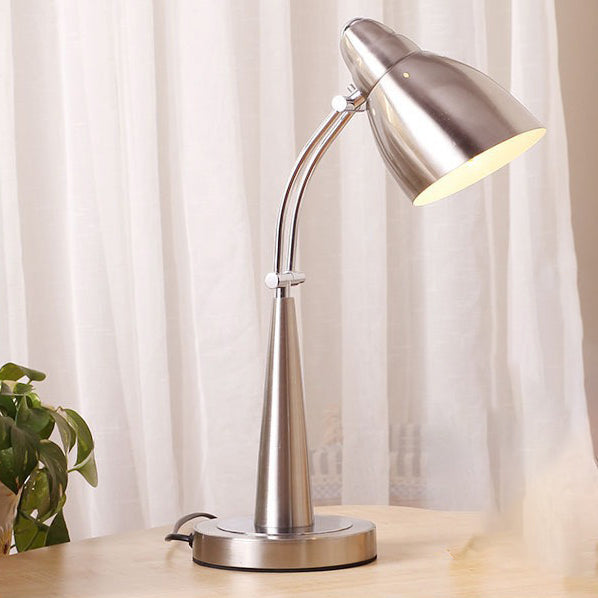 Traditional Vintage Rotatable Angle Dome Cone Iron Frame 1-Light Table Lamp For Living Room