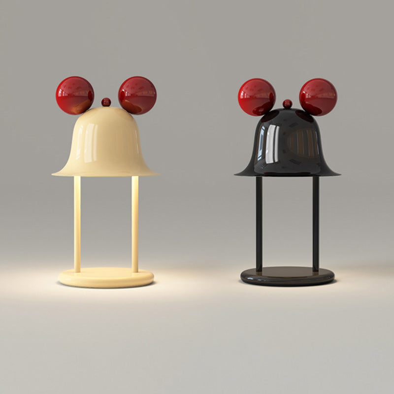 Contemporary Creative Cylinder Bell Shape Iron Shade 1-Light Table Lamp For Bedroom