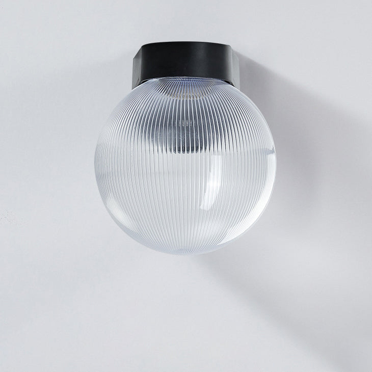 Modern Simplicity Waterproof Orb Polycarbonate Acrylic 1-Light Wall Sconce Lamp For Outdoor Patio