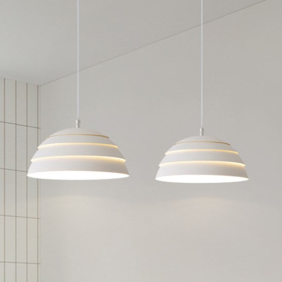 Modern Minimalist Half Circle Dome Iron 1-Light Pendant Light For Living Room