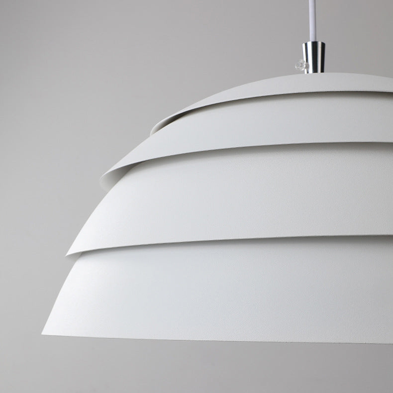 Modern Minimalist Half Circle Dome Iron 1-Light Pendant Light For Living Room
