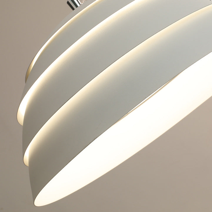 Modern Minimalist Half Circle Dome Iron 1-Light Pendant Light For Living Room