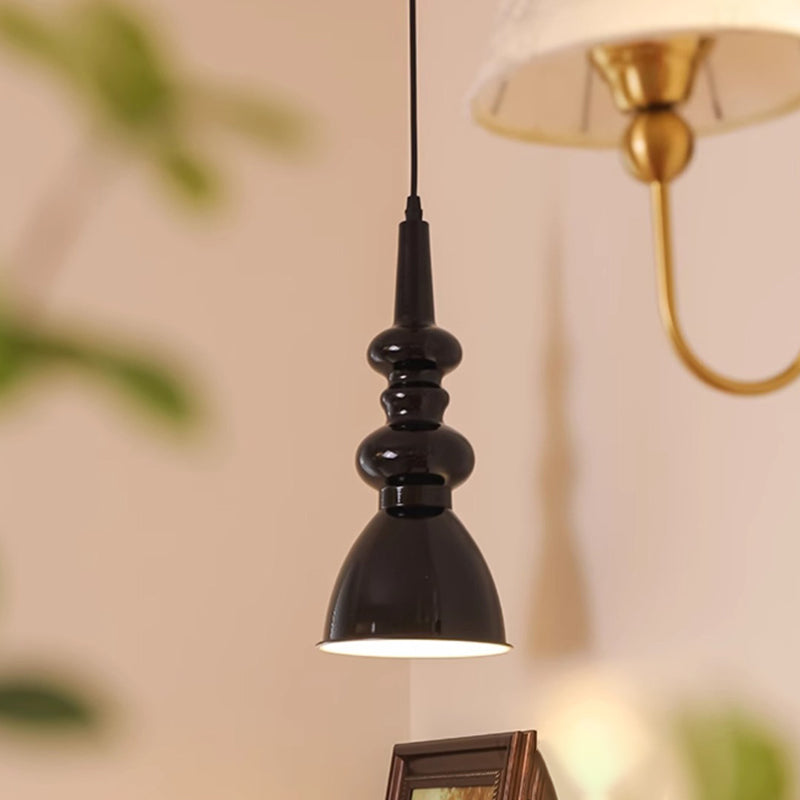 مصباح معلق معاصر بتصميم دائري على شكل قرع من سبائك النانو، مزود بمصباح واحد لغرفة المعيشة