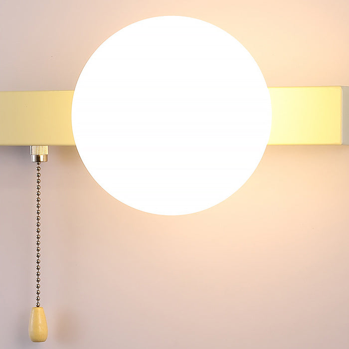 Modern Minimalist Round Square Triangle Orb Iron Glass 1-Light Wall Sconce Lamp For Living Room