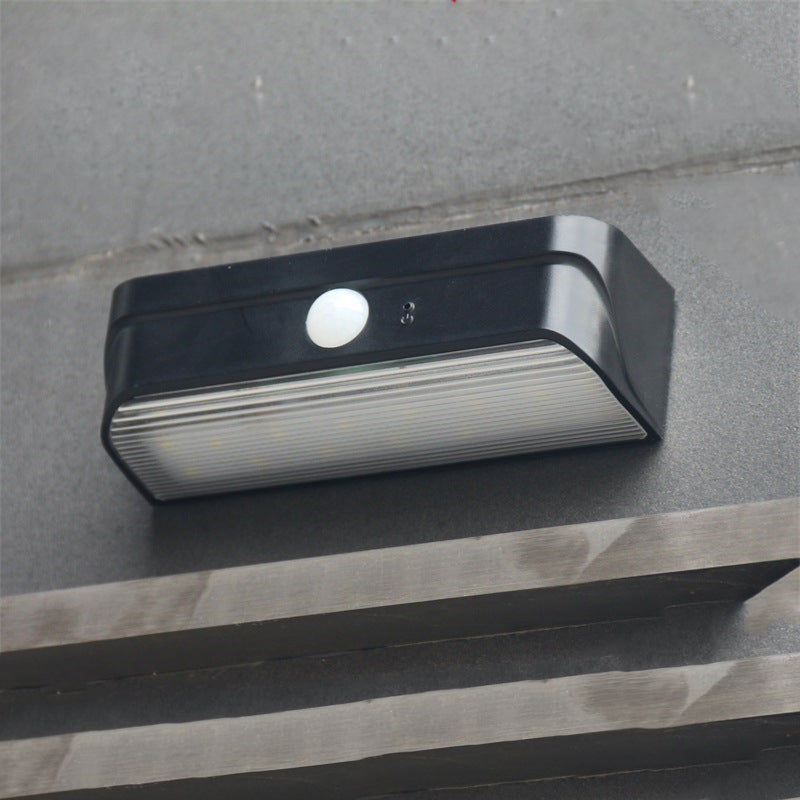 Modern Simplicity Solar Waterproof Rectangular ABS PC LED Wall Sconce Lamp For Outdoor Patio