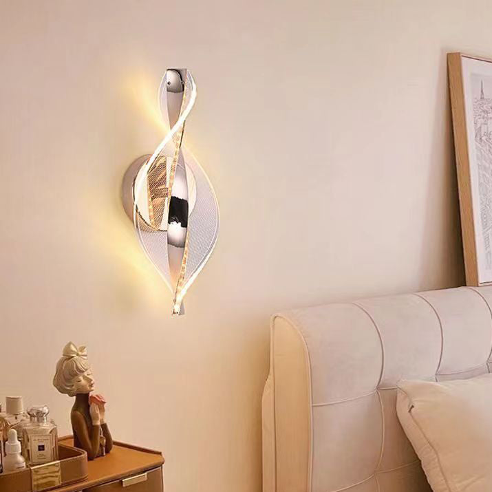 مصباح حائط LED من الألومنيوم والأكريليك بتصميم نقاط نجمية عصري بسيط لغرفة النوم