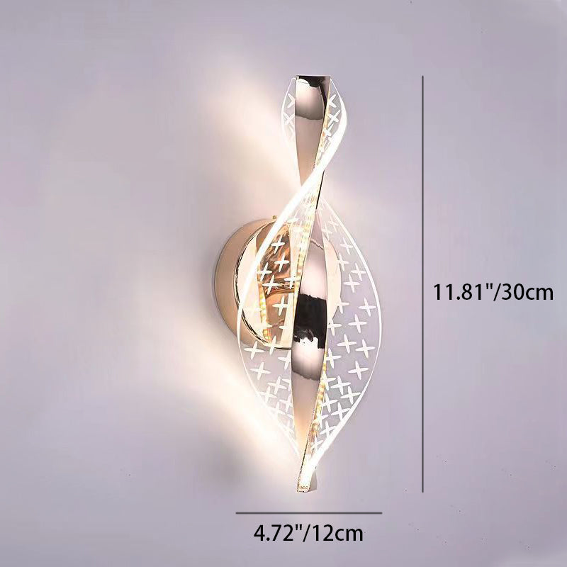 مصباح حائط LED من الألومنيوم والأكريليك بتصميم نقاط نجمية عصري بسيط لغرفة النوم