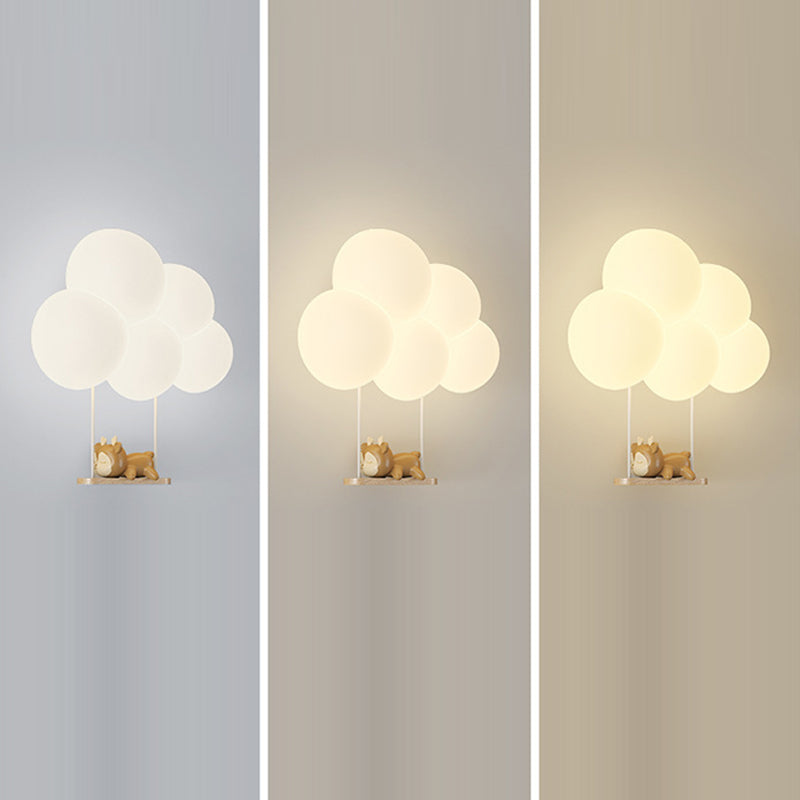 مصباح حائط LED بتصميم عصري بسيط على شكل سحابة حيوانية من الحديد PE لغرفة النوم