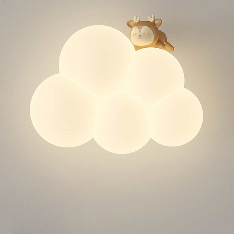 مصباح حائط LED بتصميم عصري بسيط على شكل سحابة حيوانية من الحديد PE لغرفة النوم