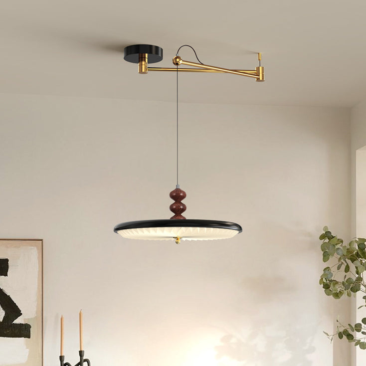 مصباح LED معاصر من الحديد المطاوع بتصميم نورديك، مصنوع من الخرز الدائري البيضاوي المتأرجح، مصنوع من مادة البولي فينيل كلوريد لغرفة المعيشة