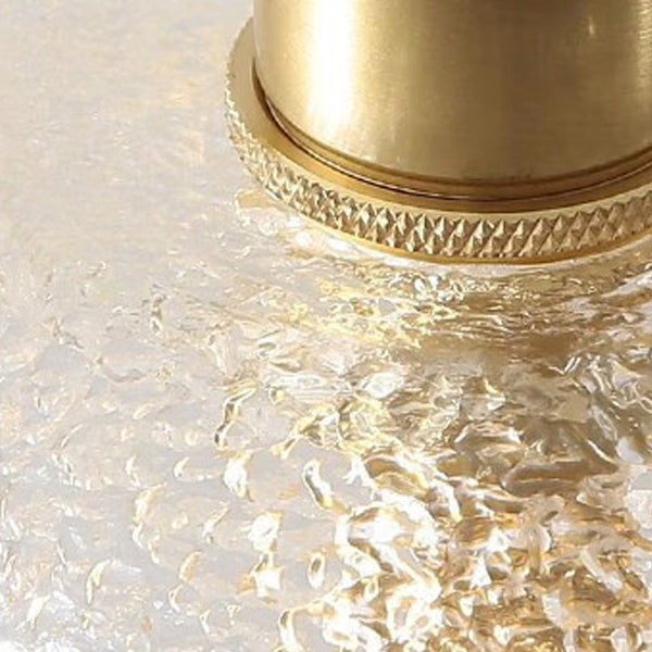 Traditional Vintage Round Pod Glass Shade Full Copper Wood 1-Light Pendant Light For Living Room