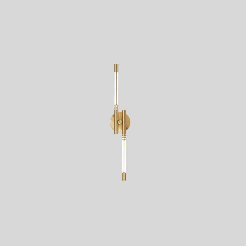 Contemporary Nordic Cylindrical Brass Silicone LED Wall Sconce Lamp For Living Room