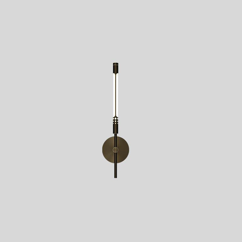 Contemporary Nordic Cylindrical Brass Silicone LED Wall Sconce Lamp For Living Room