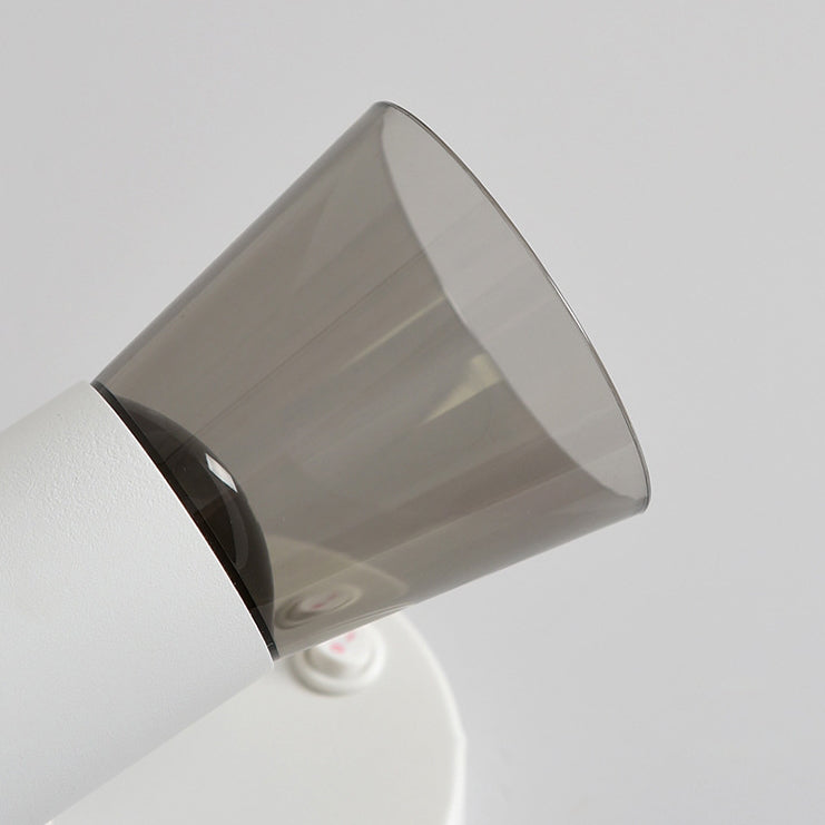 Modern Minimalist Round Cone Horn Shape Aluminum Acrylic 1-Light Wall Sconce Lamp For Bedroom