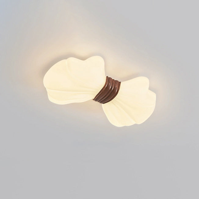 Contemporary Creative Kids Bow Iron Plastic LED Flush Mount Ceiling Light For Bedroom