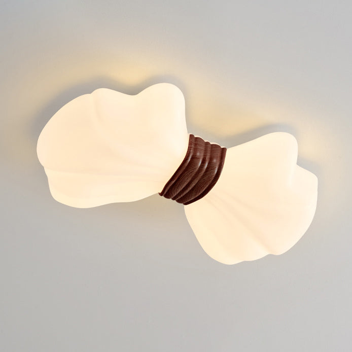 Contemporary Creative Kids Bow Iron Plastic LED Flush Mount Ceiling Light For Bedroom