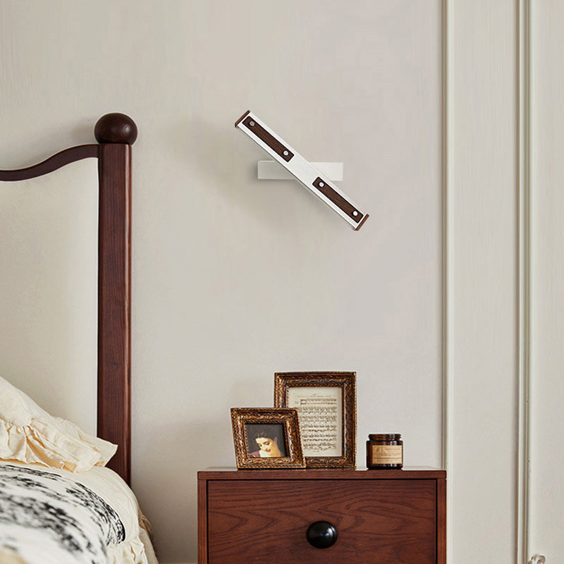 Modern Minimalist Rectangular Aluminum Iron Frame PP Shade LED Wall Sconce Lamp For Living Room