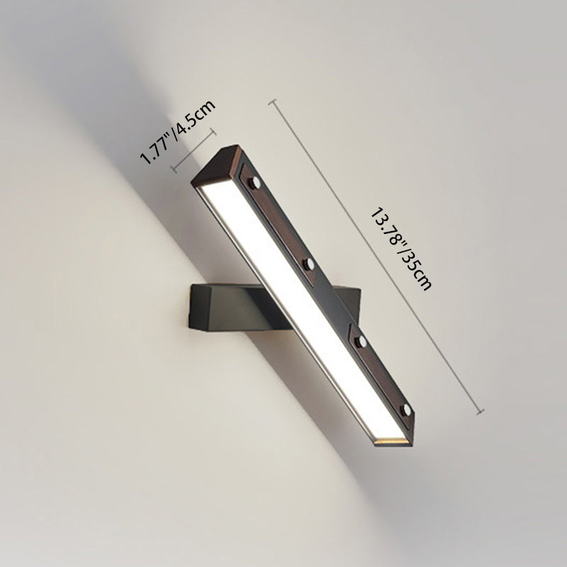 Modern Minimalist Rectangular Aluminum Iron Frame PP Shade LED Wall Sconce Lamp For Living Room