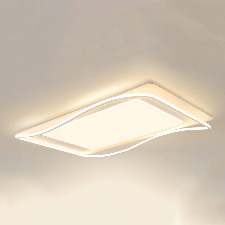 مصباح سقف LED بتصميم مستطيل مربع عصري بسيط مصنوع من السيليكون والأكريليك، مناسب لغرفة المعيشة