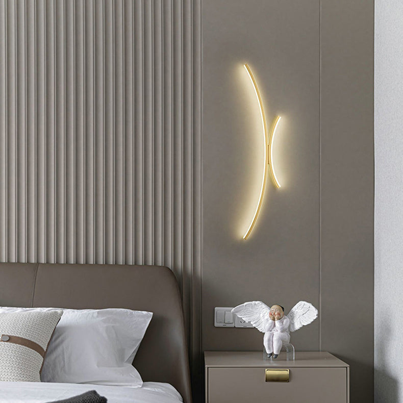 مصباح حائط LED من الألومنيوم والسيليكون بتصميم عصري بسيط لغرفة النوم
